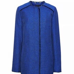 Banana Republic Blue Tweed Peacoat Jacket Size M